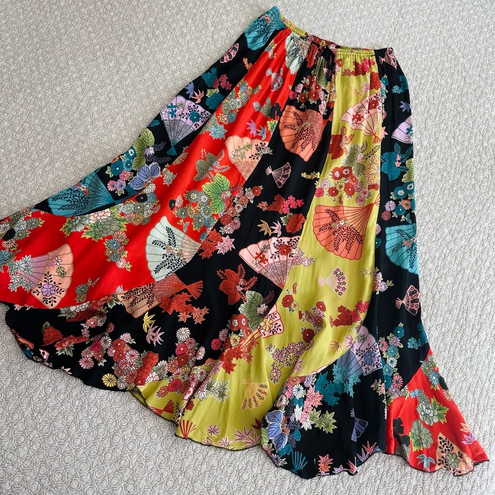 Vintage Sterling Styles Boho Patchwork Rayon Flor… - image 1